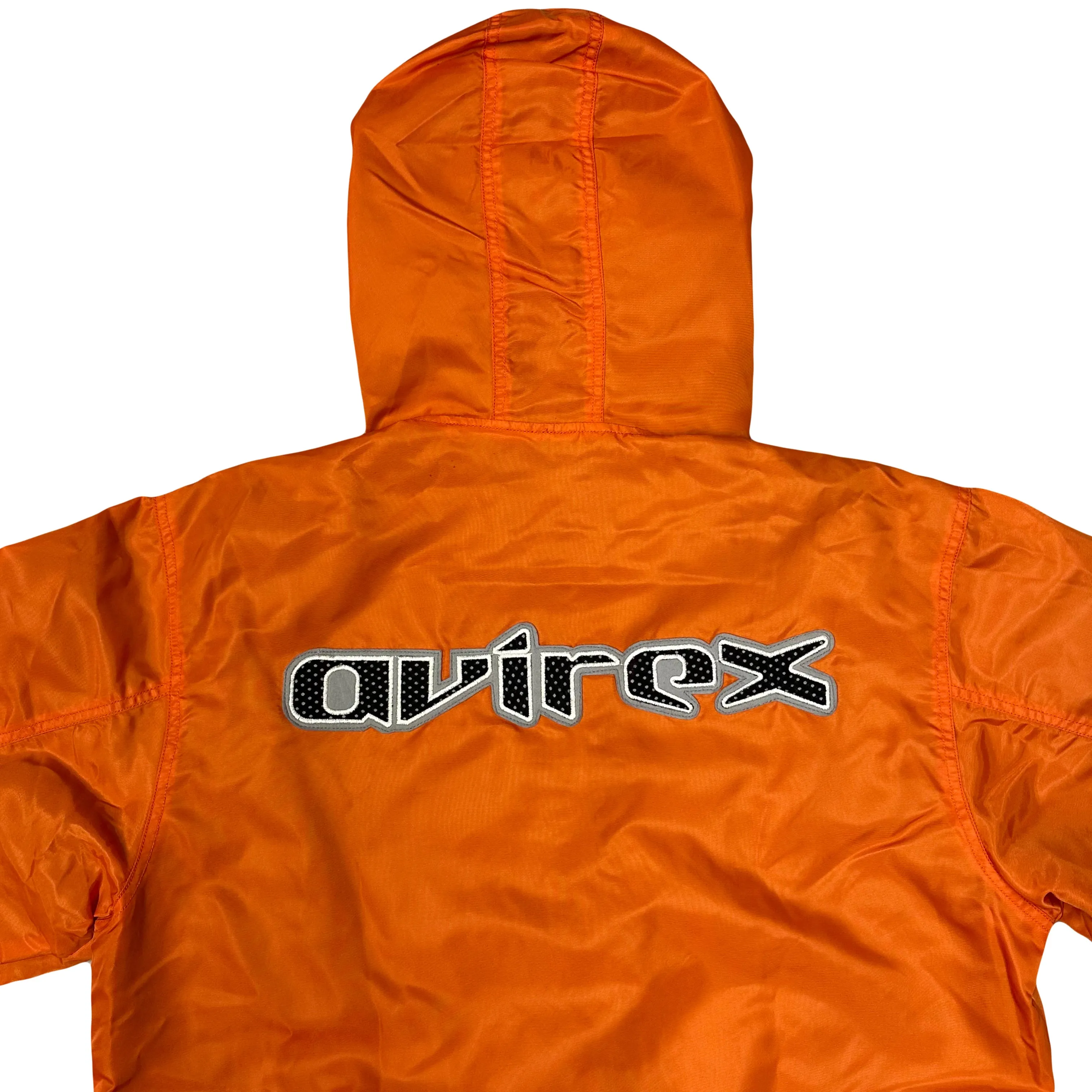 Avirex Spellout Rain Jacket In Orange ( XL )