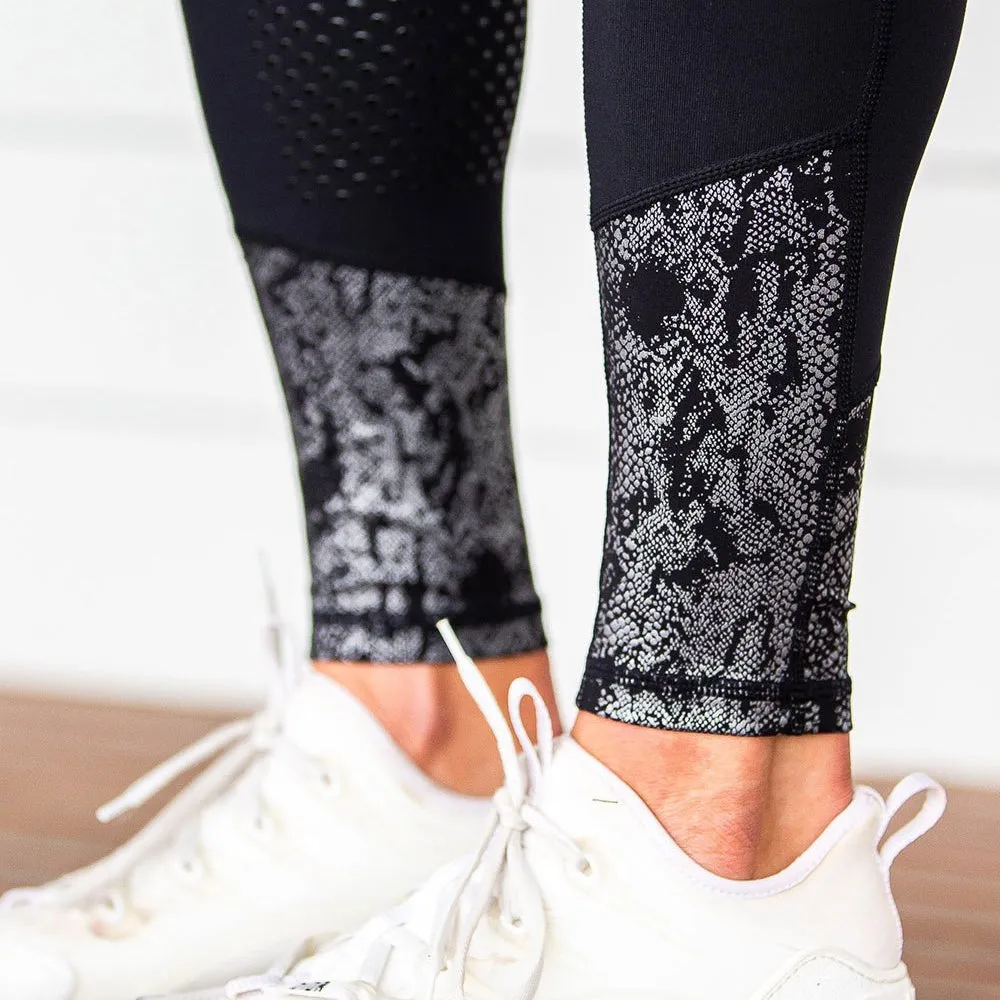 BARE Youth Performance Tights- Black Python