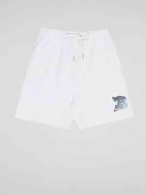 Bhype Society - Bhype Logo Essentials White Shorts