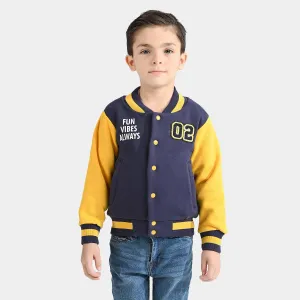 Boys Fleece Knitted Jacket Fun Vibes Always