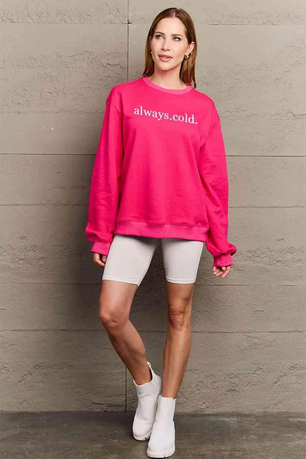 Cozy Love Always Oversized Graphic Sweater for Ultimate Comfort