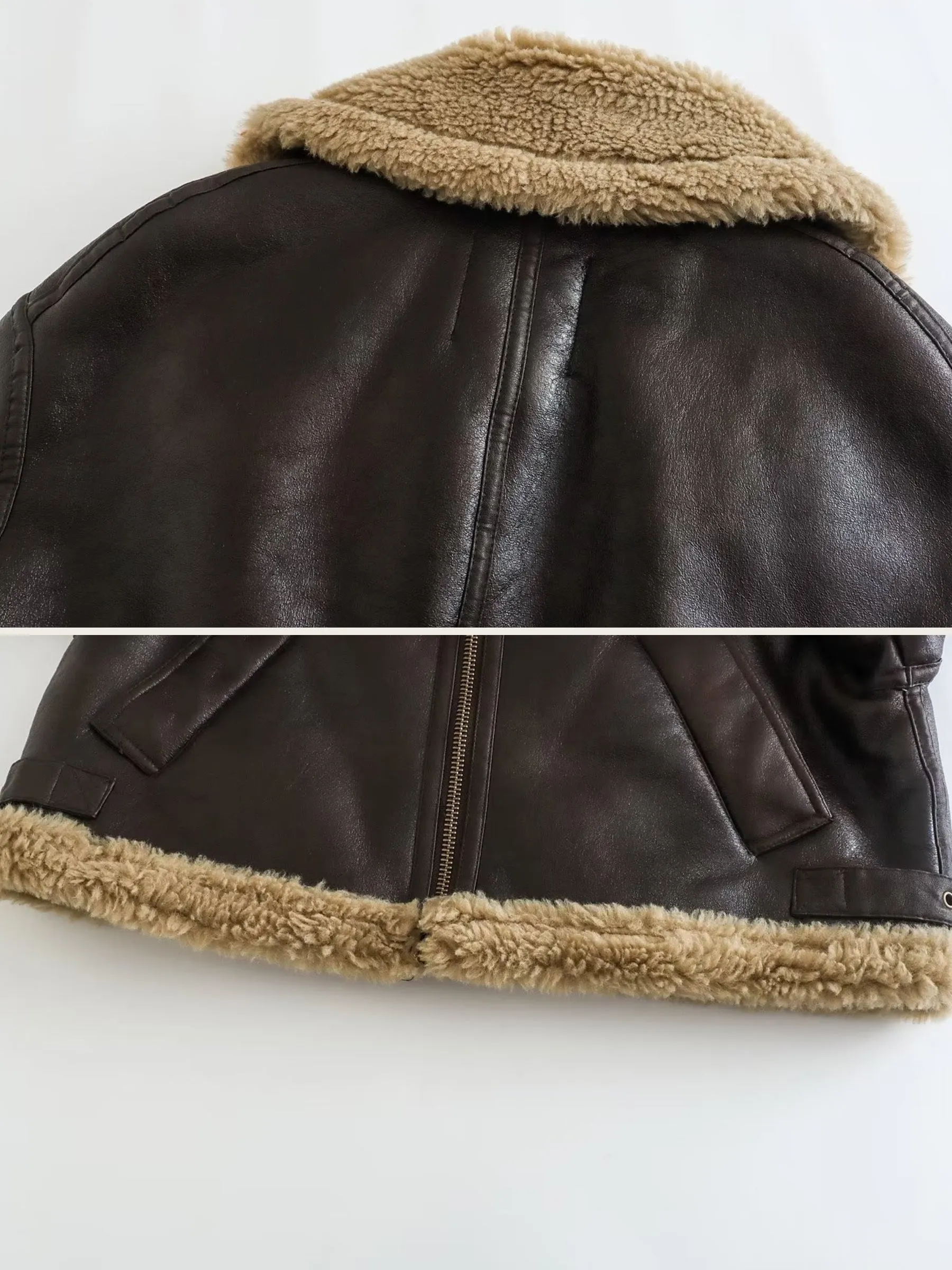 Dalis Faux Shearling Aviator Jacket