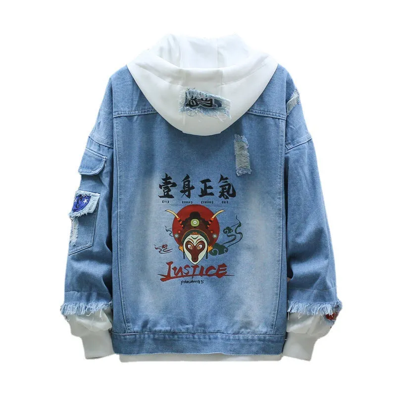 Denim Loose Trendy Jacket Tops Outerwear