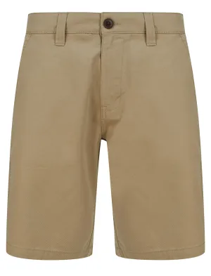 Elvio Cotton Twill Chino Shorts in Stone - Tokyo Laundry