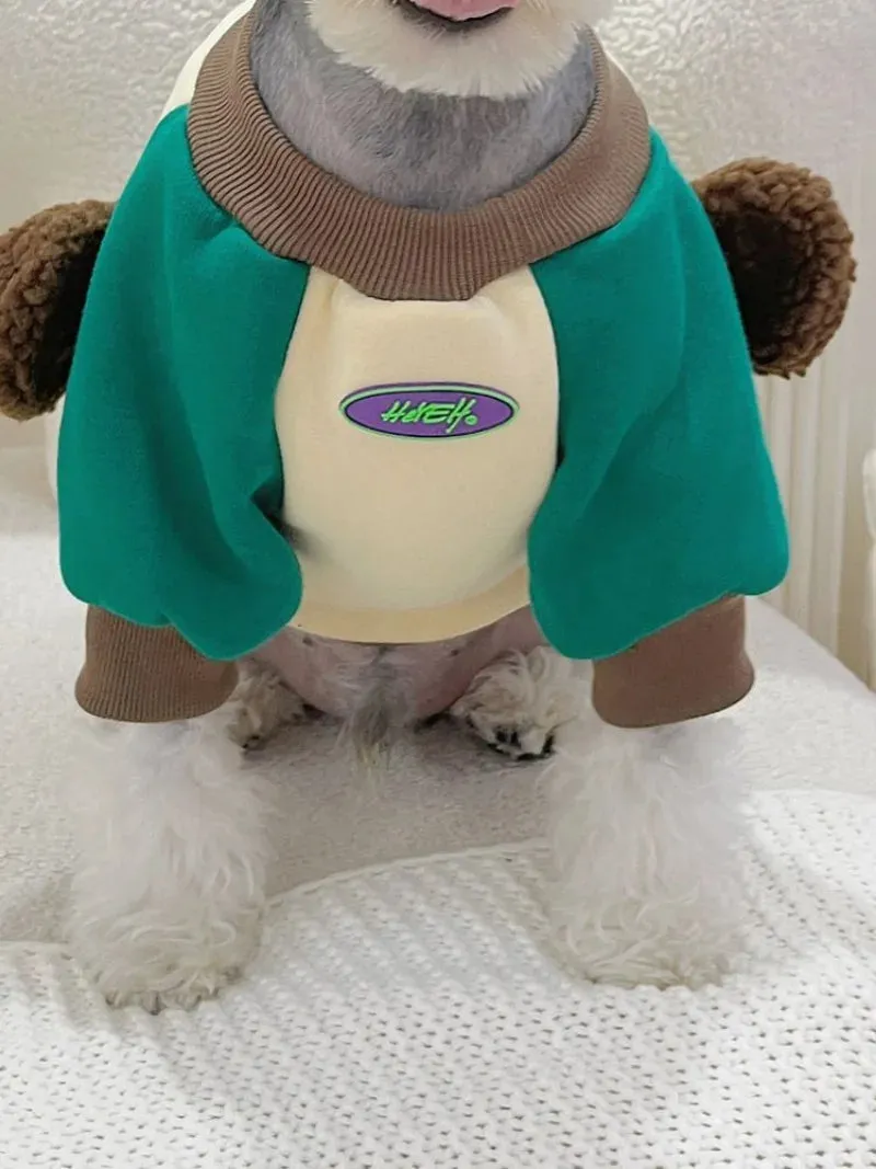 Get Your Pet Ready for Cozy Adventures with the Bear Hoodie Pet Clothes: Thicker, Warm, and Oh-So-Cute - Perfect for Autumn-Winter Fashion for Boys, Girls, Cats, and French Bulldogs in Adorable Apricot!