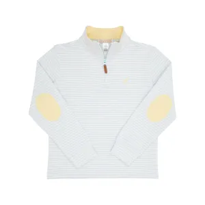 Hayword Half Zip - Buckhead Blue Stripe with Bellport Butter Yellow