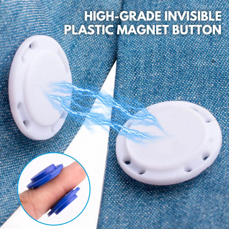 High-Grade Invisible Plastic Magnet Button 10PCS Buckle Clothing Decoration Handwork Sewing Set DIY Scrapbook Clothing Crafts Acc