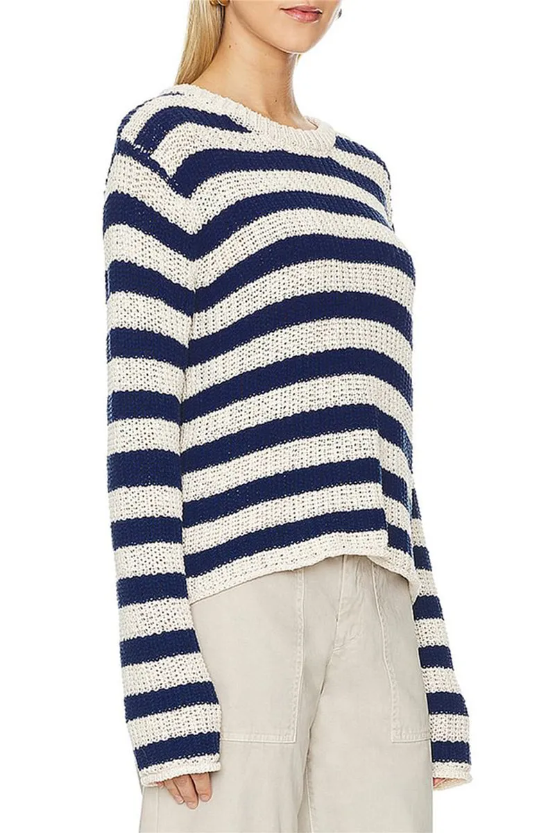 HWS1131 Nautical Vibes Striped Sweater