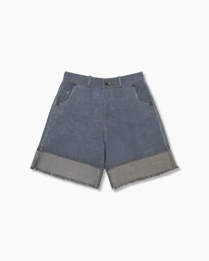 Inverse Denim Shorts - Dull Blue