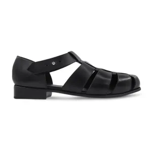 Jade - Men's Black Calf Leather Sandal