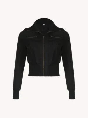 Janell Zip-Up Cropped Jacket