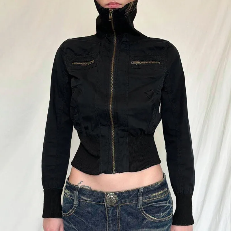 Janell Zip-Up Cropped Jacket