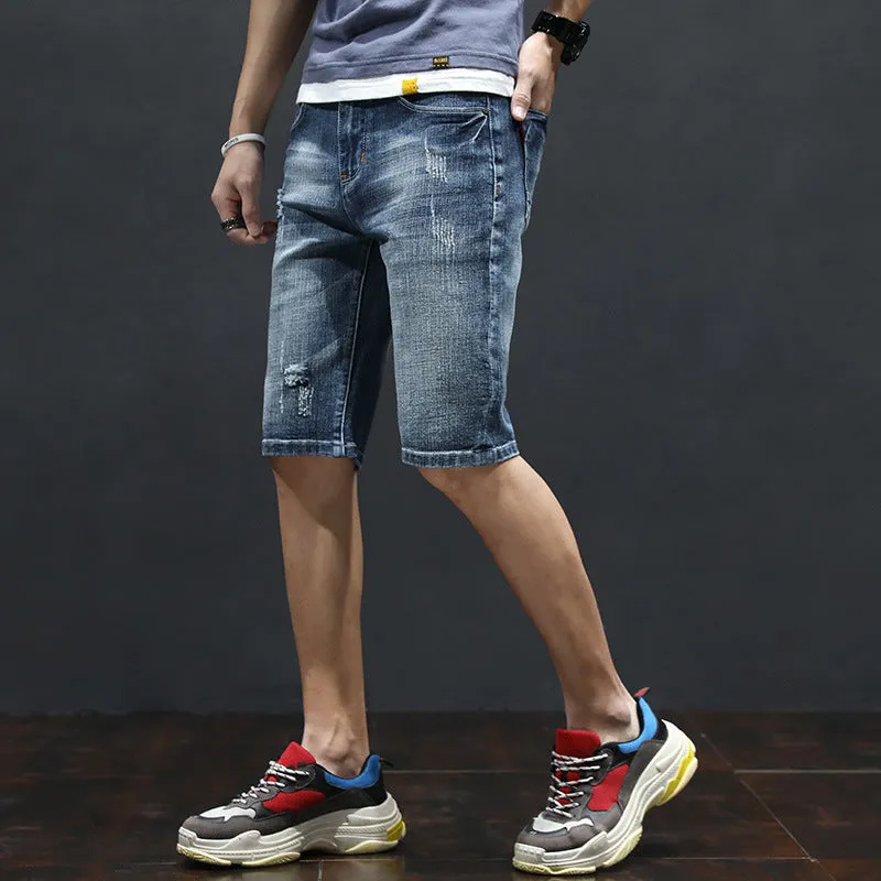 Jeans Men's 2023 Summer Thin Denim Shorts Men's Jeans Boys Summer Pirate Shorts Men's Jeans