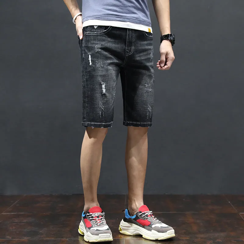 Jeans Men's 2023 Summer Thin Denim Shorts Men's Jeans Boys Summer Pirate Shorts Men's Jeans