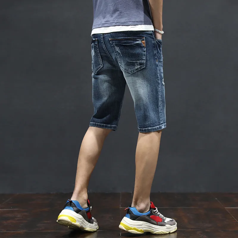 Jeans Men's 2023 Summer Thin Denim Shorts Men's Jeans Boys Summer Pirate Shorts Men's Jeans