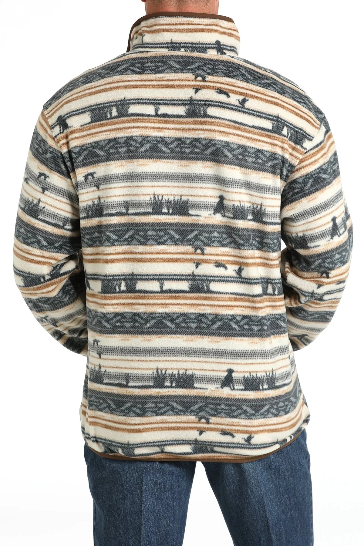 Men's Cinch Cream Print Polar Fleece