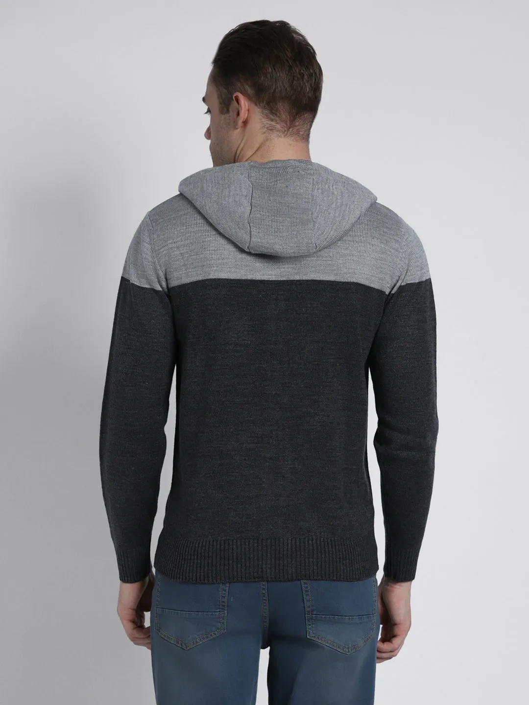 Men's Hoodie Regular Fit Solid Lt Grey Mel Sweater