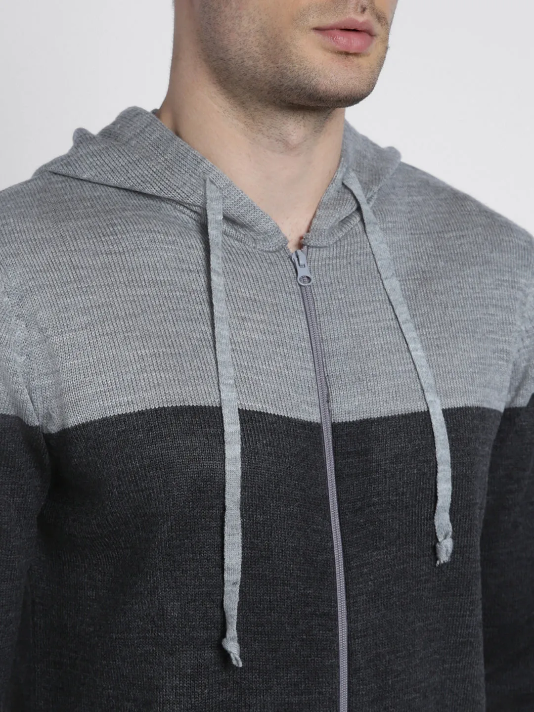 Men's Hoodie Regular Fit Solid Lt Grey Mel Sweater