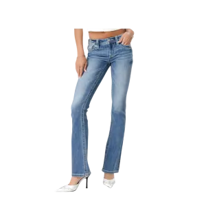 Miss Me Women's Stitched to Topaz Bootcut Medium Wash Jeans