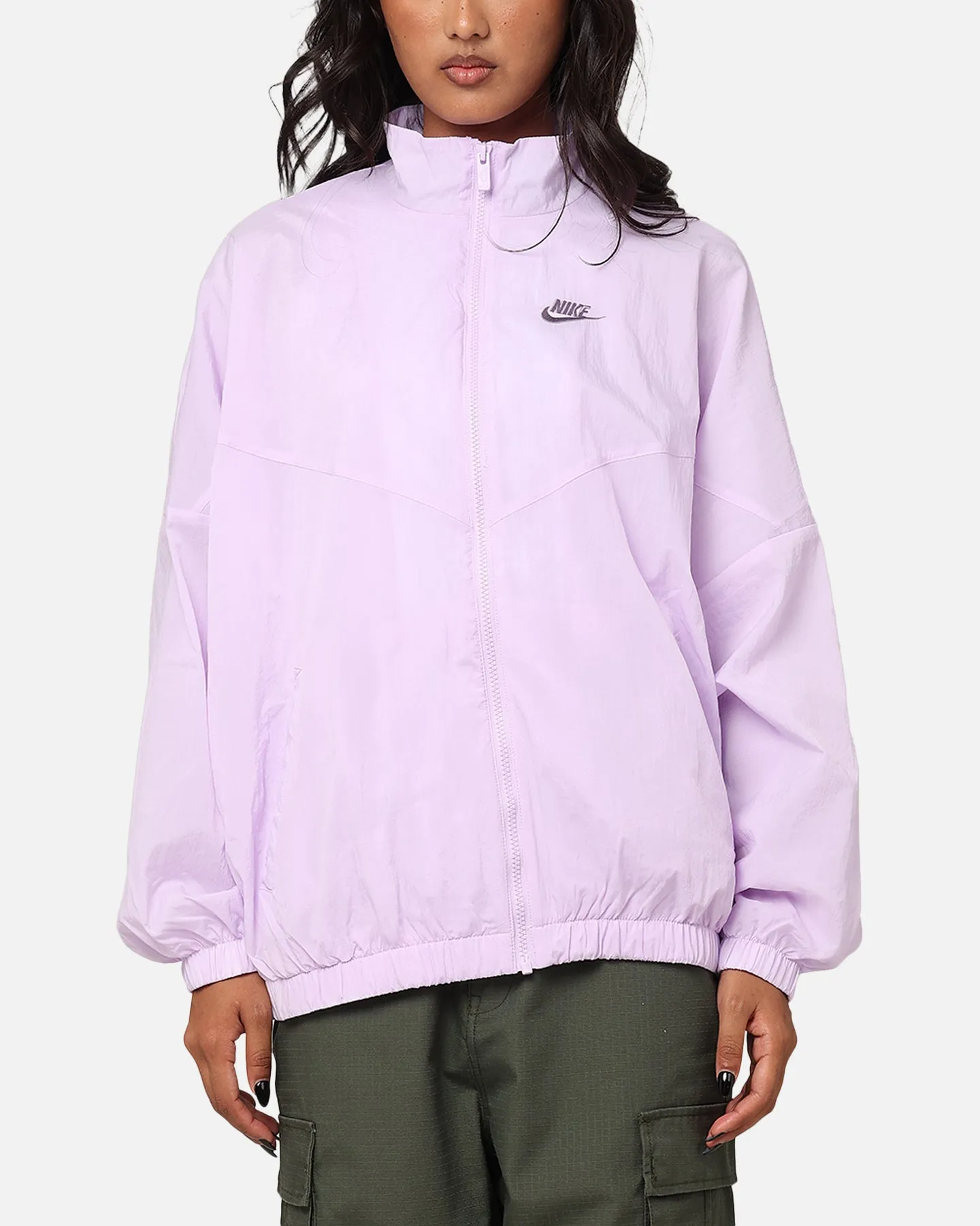 Nike Women's Sportswear Essential Woven Windrunner Jacket Violet Mist/Violet Mist-Daybreak