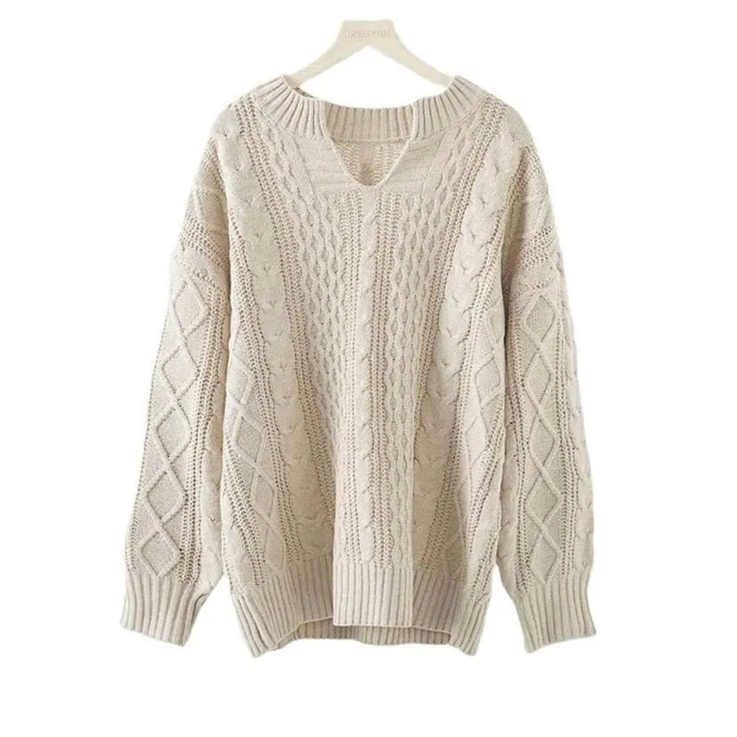 Oversized Cable-Knit Sweater