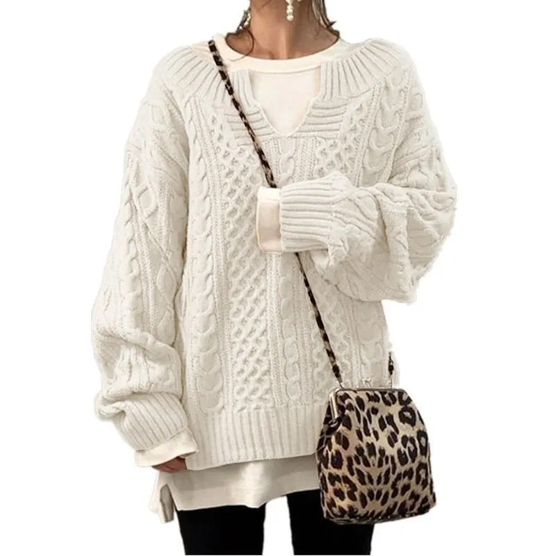 Oversized Cable-Knit Sweater