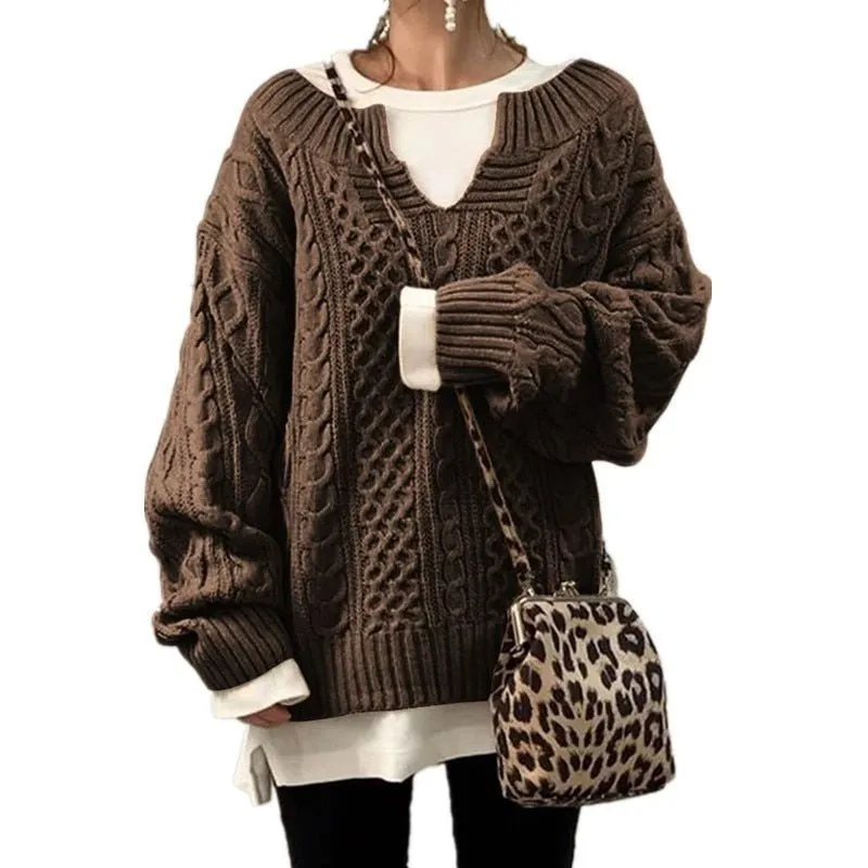 Oversized Cable-Knit Sweater