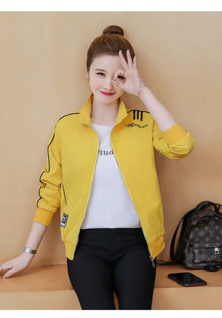 Short Petite Windbreaker Women Korean Casual Trendy Tops Cardigan Jacket Thin Outerwear