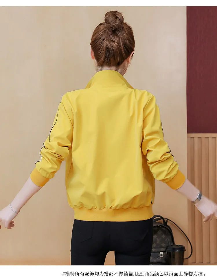 Short Petite Windbreaker Women Korean Casual Trendy Tops Cardigan Jacket Thin Outerwear