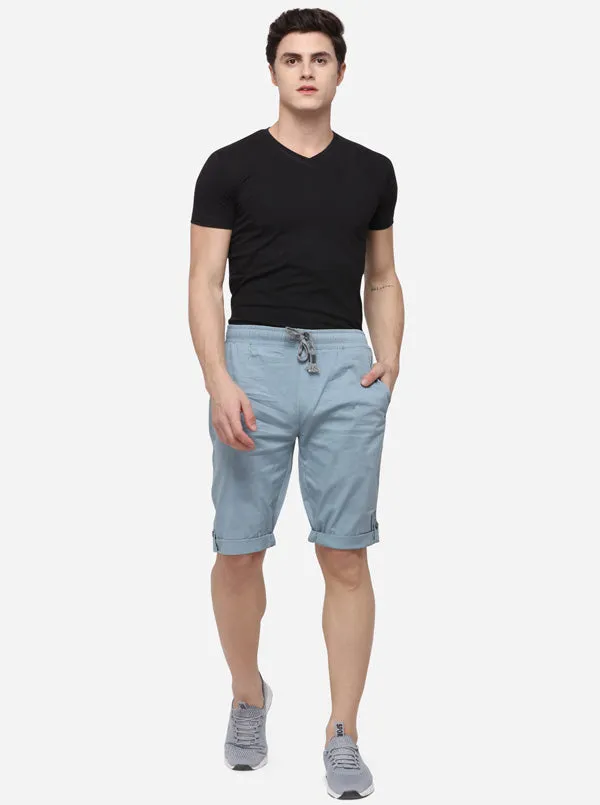 Slate Solid Regular Fit Capri | JadeBlue