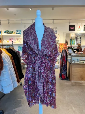 Soft Tie Front Kimono