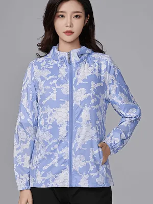 Sun-protective Waterproof Light Women's Windbreaker Jacket with Zipper - SF1484