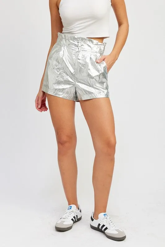 TEEK - PAPERBAG METALLIC SHORTS