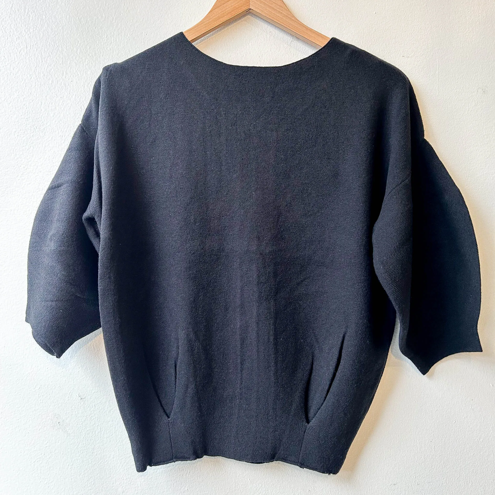 Wagen | Soft Puff Half Sleeve Sweater