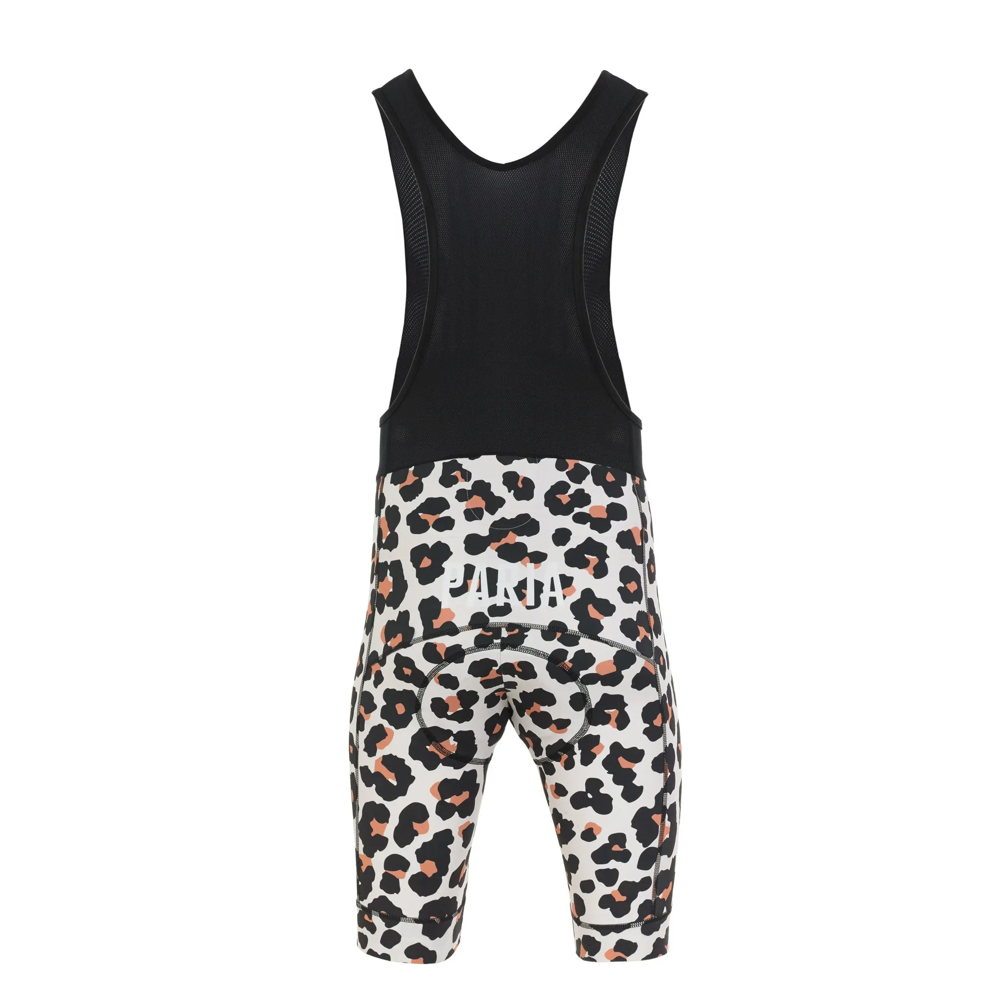 Womens Leopard Print Cycling Bib Shorts