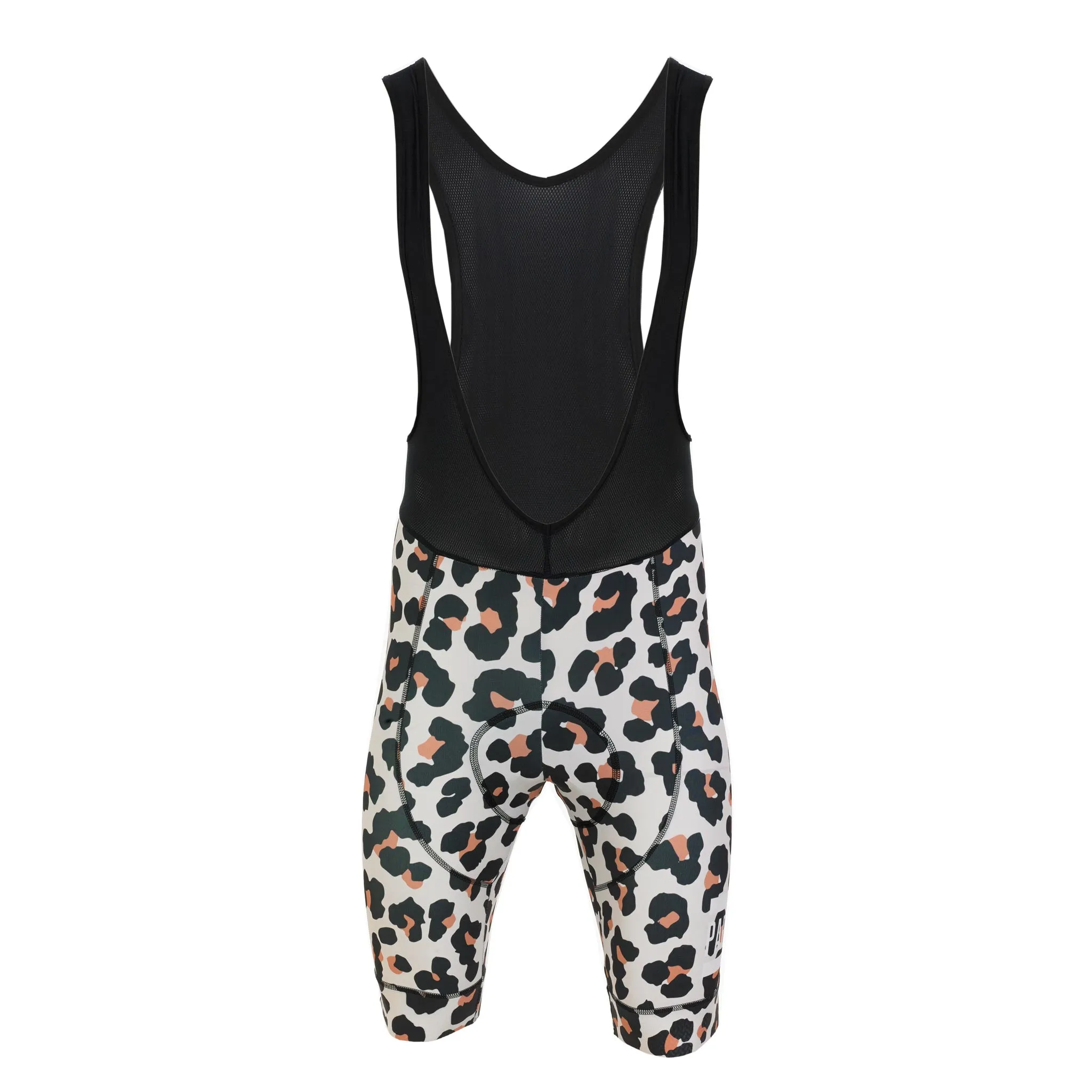 Womens Leopard Print Cycling Bib Shorts